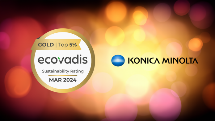 Konica Minolta receives EcoVadis Gold Medal sustainability rating for 2024