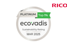 Ricoh awarded EcoVadis Platinum rating for Sustainability Performance Ricoh awarded EcoVadis Platinum rating for sustainability performance