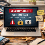 Back from Holiday? Look and Lock before you Log in