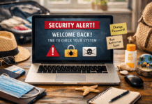 Back from Holiday? Look and Lock before you Log in Computer Safety Tips When Returning from Holiday