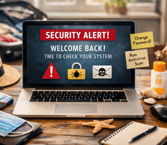 Back from Holiday? Look and Lock before you Log in