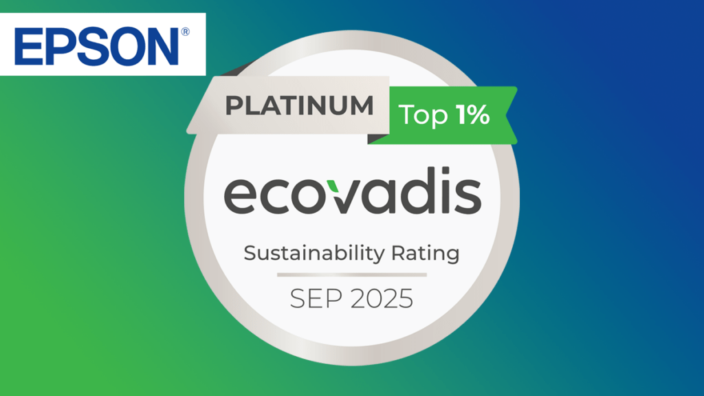 Epson achieves EcoVadis Platinum rating for Sustainability