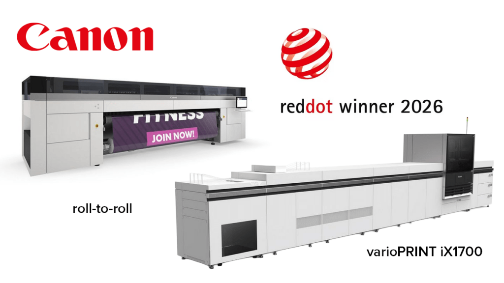 Two Canon Commercial Printers win 2026 Red Dot Awards