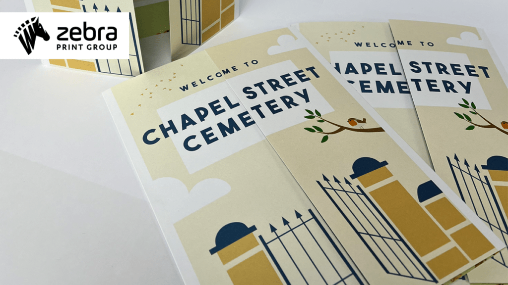 Zebra Print Group supports Bradford Cemetery with Visitor Guide